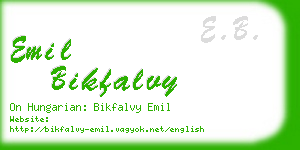 emil bikfalvy business card